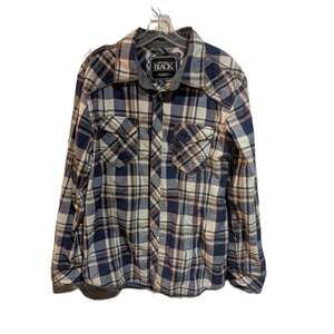 Buckle Black No. 48 Men's Blue and White Plaid Standard Fit Western L